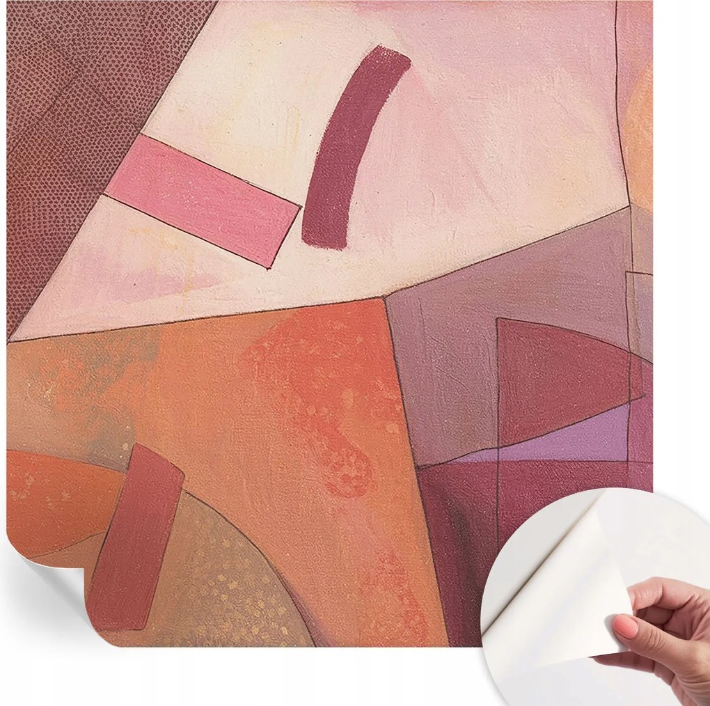 Mosható öntapadós fotótapéta étkezőbe Színes formák 250x250 cm