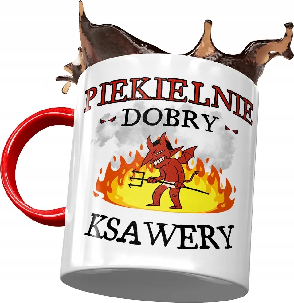 Piros Bögre Xavér Férj Kollégának Ajándék Nyomtatott Fotóval