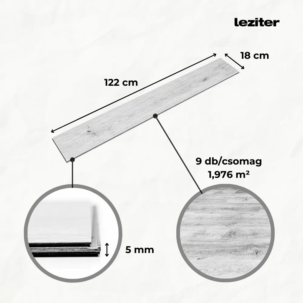 Leziter Adler tölgy Vinyl SPC fózolt padló