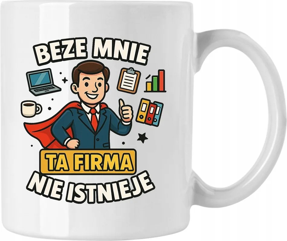 Bögre Ajándék Főnöknek Nélkülem Ez A Cég Nem Létezik Fehér 330ml