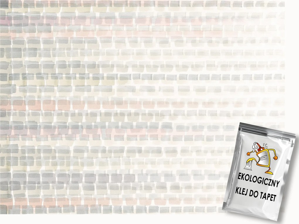 Fotótapéta Flizelina Absztrakt Mintás Pasztell Világos Tégla 200x140 ragasztó