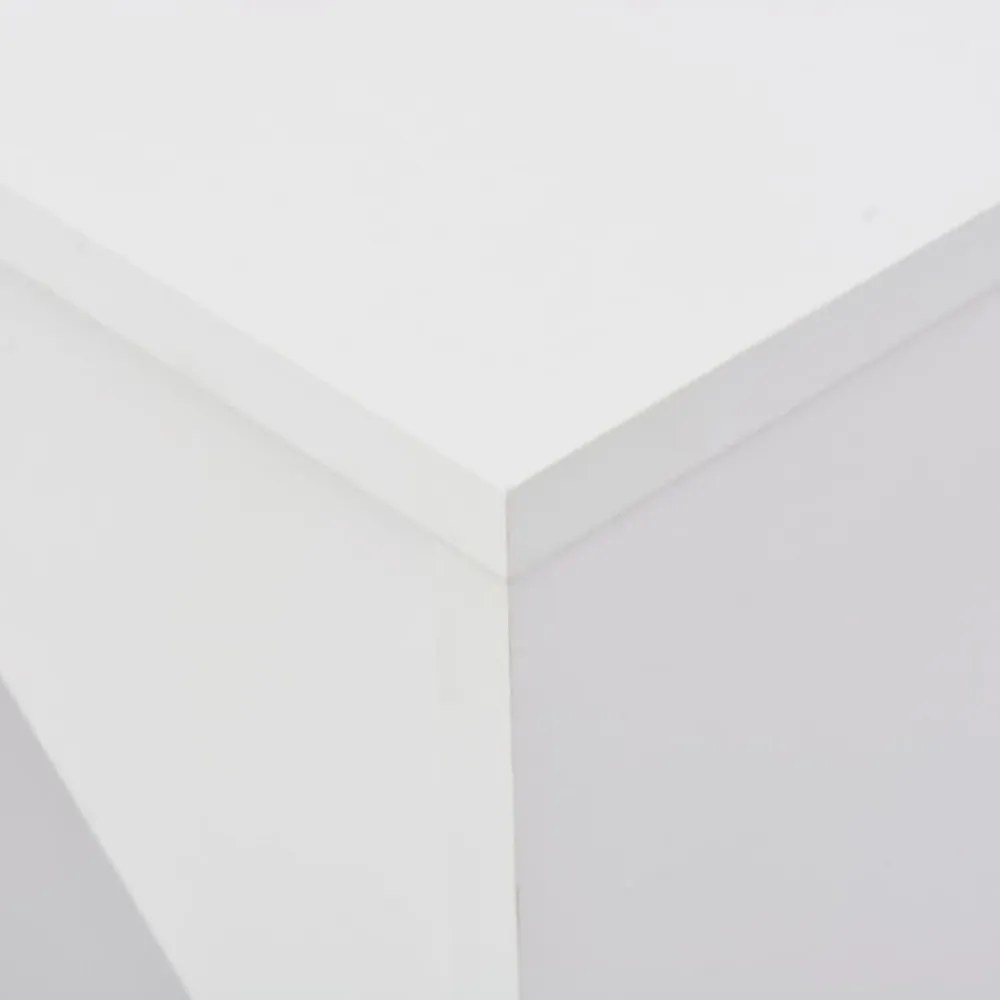 fehér bárasztal mozgatható polccal 138 x 39 x 110 cm