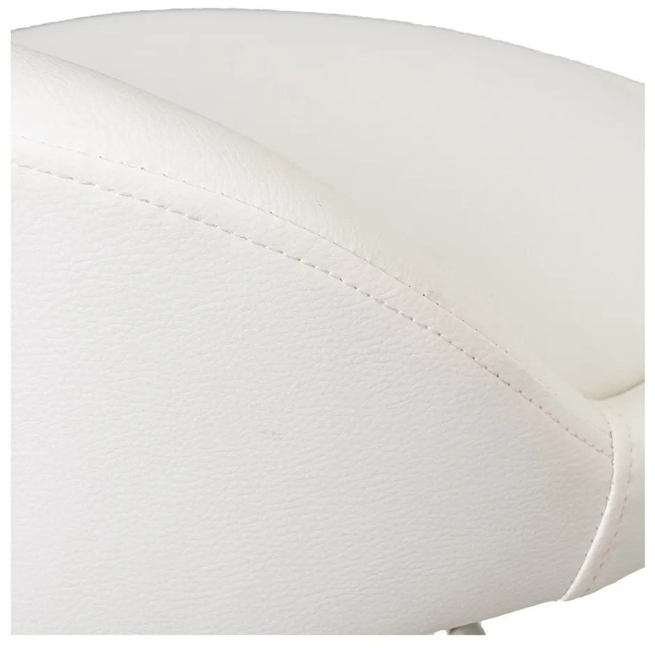 Fehér bőr utánzat állítható magasságú bárszék szett 2 db-os (ülésmagasság 72 cm) – Casa Selección