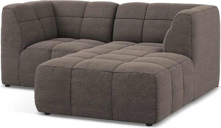 Barna buklé sarokkanapé (jobb oldali-heverő résszel) Aloha – Makamii