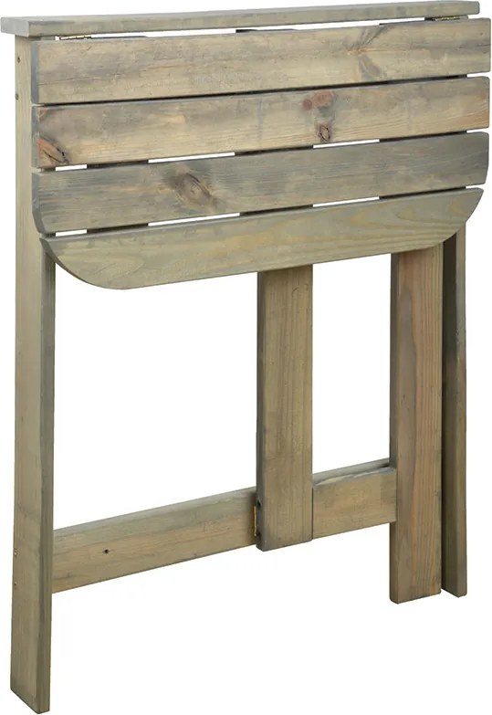 Összecsukható félkör asztal