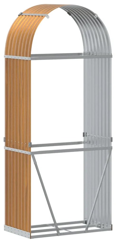 fautánzatú horganyzott acél rönktartó 80 x 45 x 190 cm