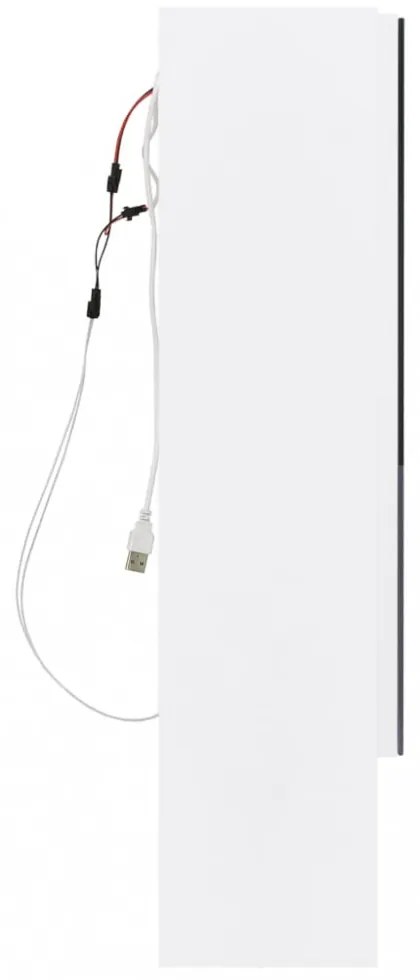 fehér MDF tükrös fürdőszobaszekrény 66 x 17 x 63 cm