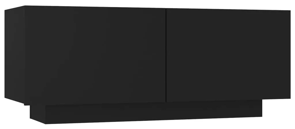 Fekete forgácslap éjjeliszekrény 100 x 35 x 40 cm