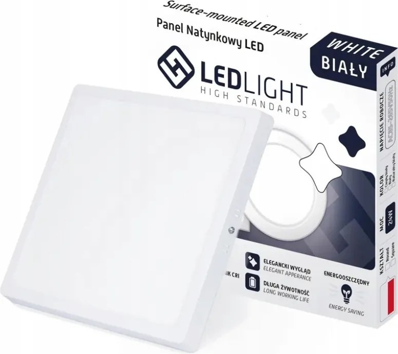 Plafoniera Plafon Led Panel Falra Szerelhető Nem Villogó 21CM 18W Semleges Lámpabúra