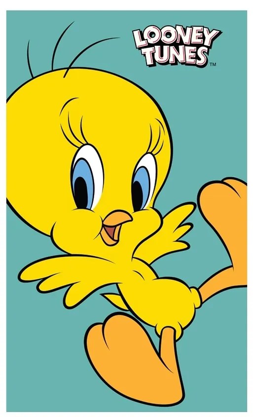 Tweety Zöld gyermek törölköző, 30 x 50 cm