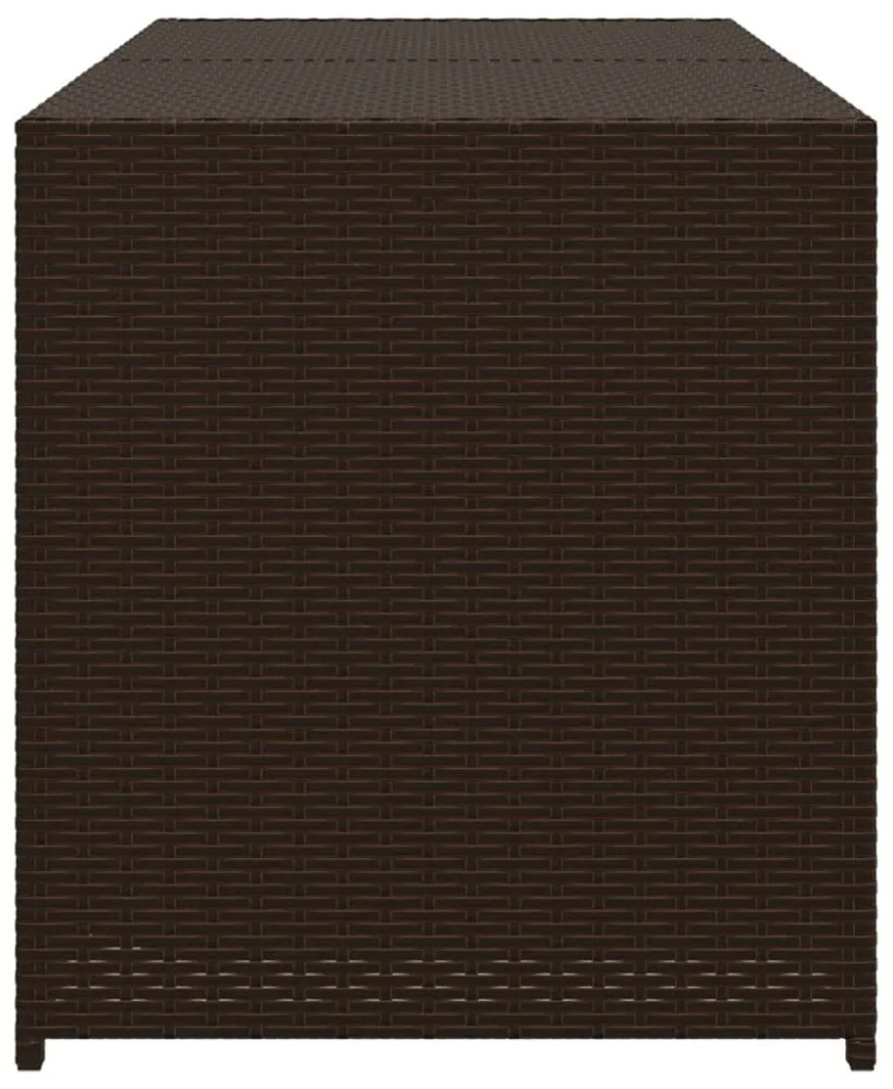 barna polyrattan kerti tárolóláda 283 L