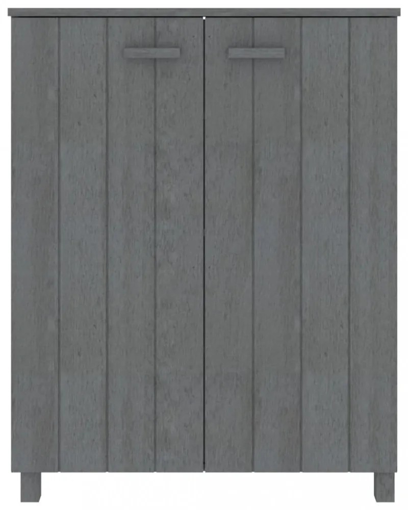 HAMAR sötétszürke tömör fenyőfa cipőszekrény 85 x 40 x 108 cm