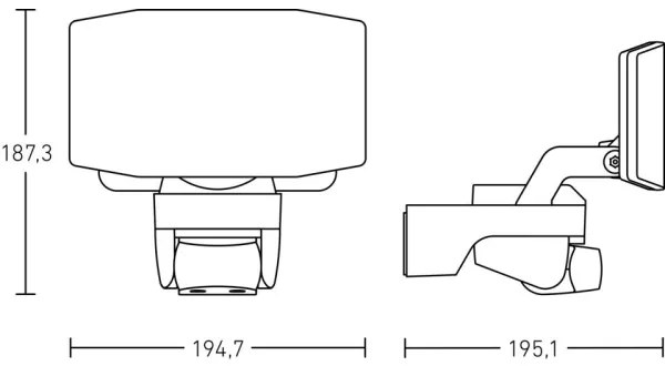 Steinel 090012 - LED reflektor érzékelős LED/14,3W/230V 3000K IP54 antracit