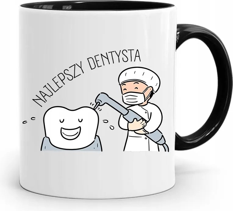 Bögre Fekete Fogorvos Ajándék Legjobb Fogorvos fényképes nyomtatással