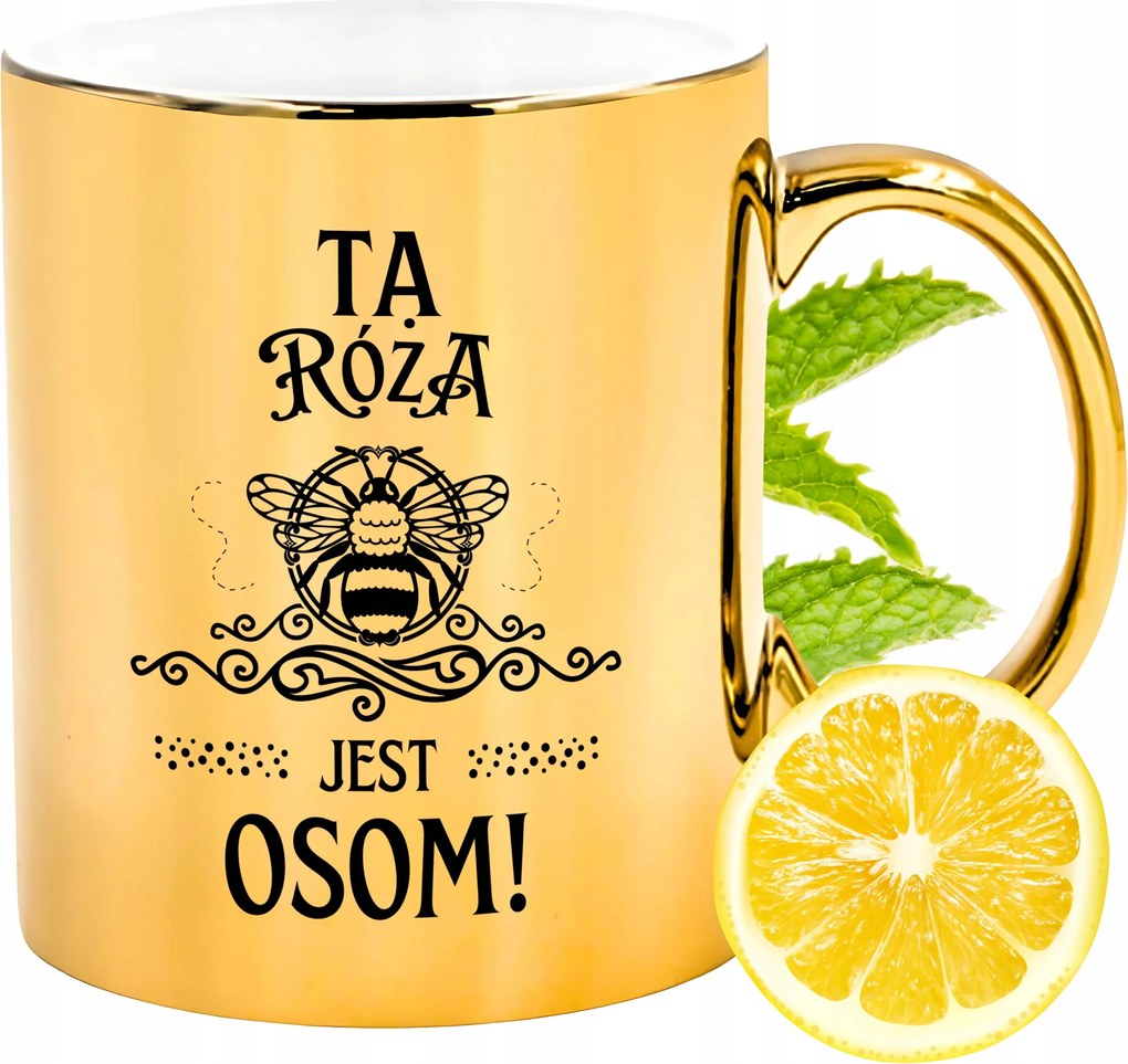 Prémium Arany Csillogó Bögre Rózsa Ajándék Nyomtatott Fotóval