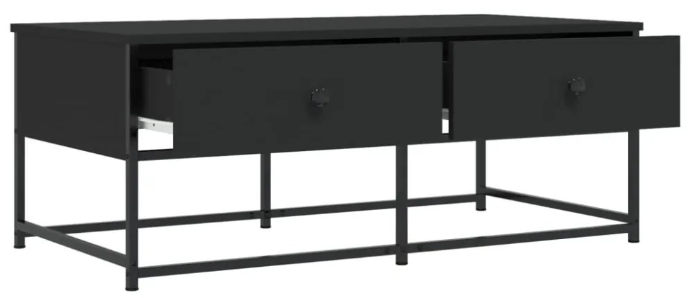 fekete szerelt fa dohányzóasztal 100 x 51 x 40 cm