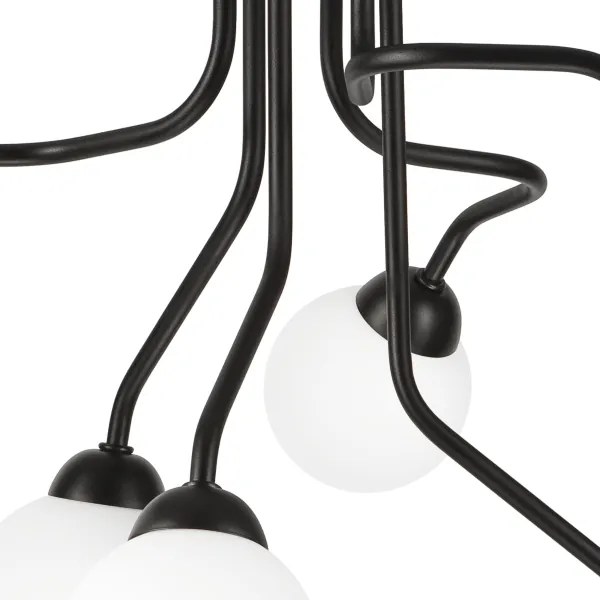 Felületre szerelhető csillár HOLLY 6xG9/5W/230V fekete