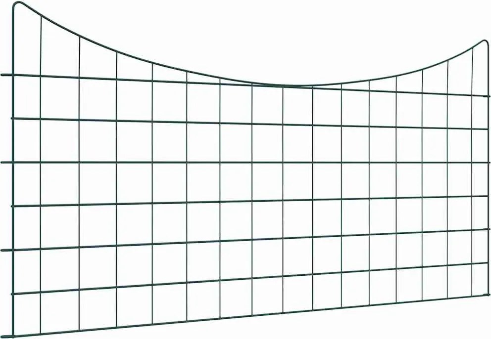 vidaXL Tó Kerítés Készlet 5 pcs Zöld 100 x 50 cm Acél