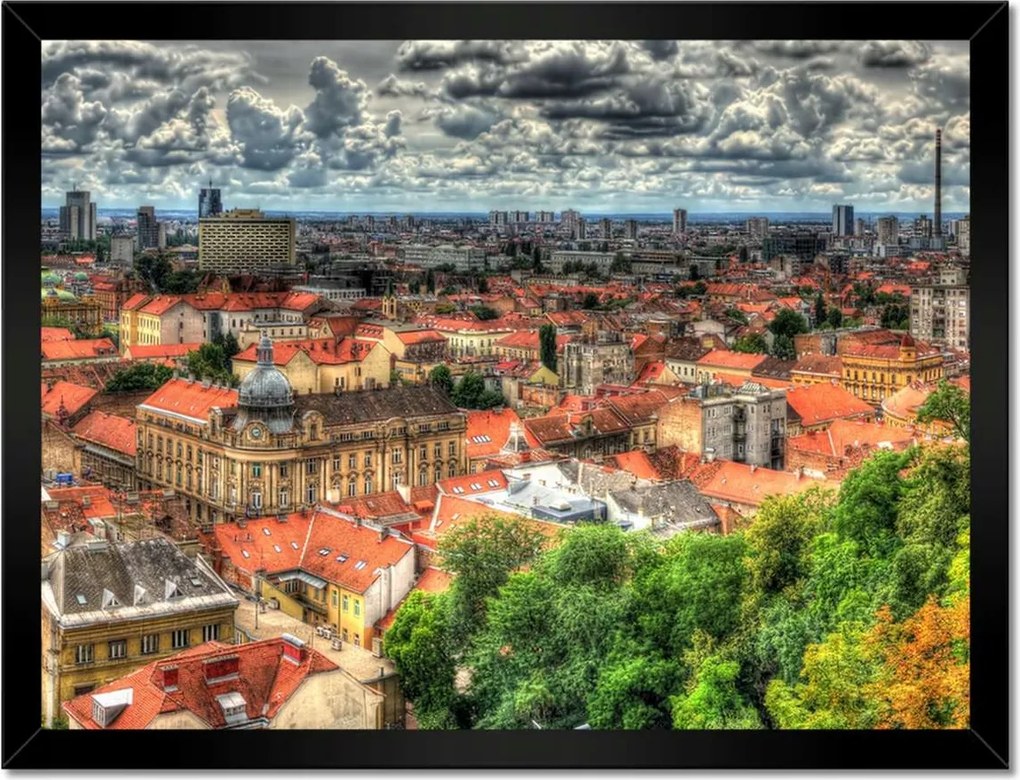 Poszterek keretben 40x30 Panoráma Zágráb