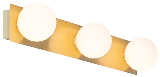 Modern fali lámpa arany 48 cm IP44 3-lámpás - Cederic