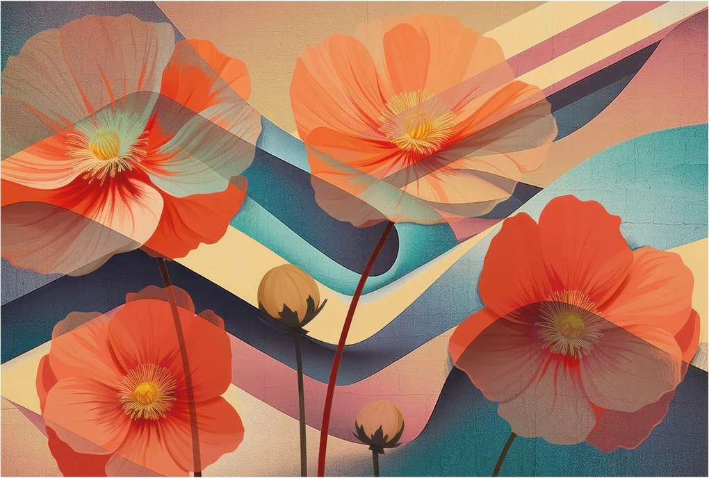 Dekoratív Fotótapéta Hálószobába Az érzékek virágai 104x70 Ragasztó