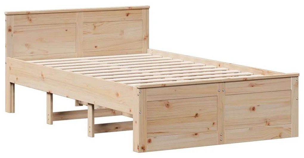 tömör fenyőfa fejtámlás ágykeret matrac nélkül 135 x 190 cm