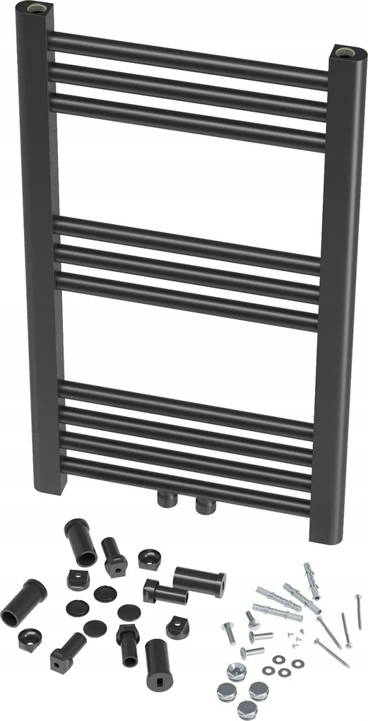 Fürdőszobai Radiátor Modern Létra Fekete Raven 70x40 cm