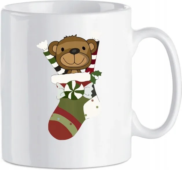 Karácsonyi bögre maci zokniban Karácsony 330 ml