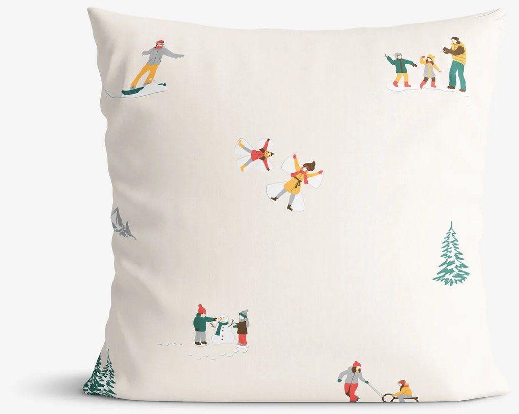 Goldea pamut párnahuzat - téli örömök 40 x 40 cm