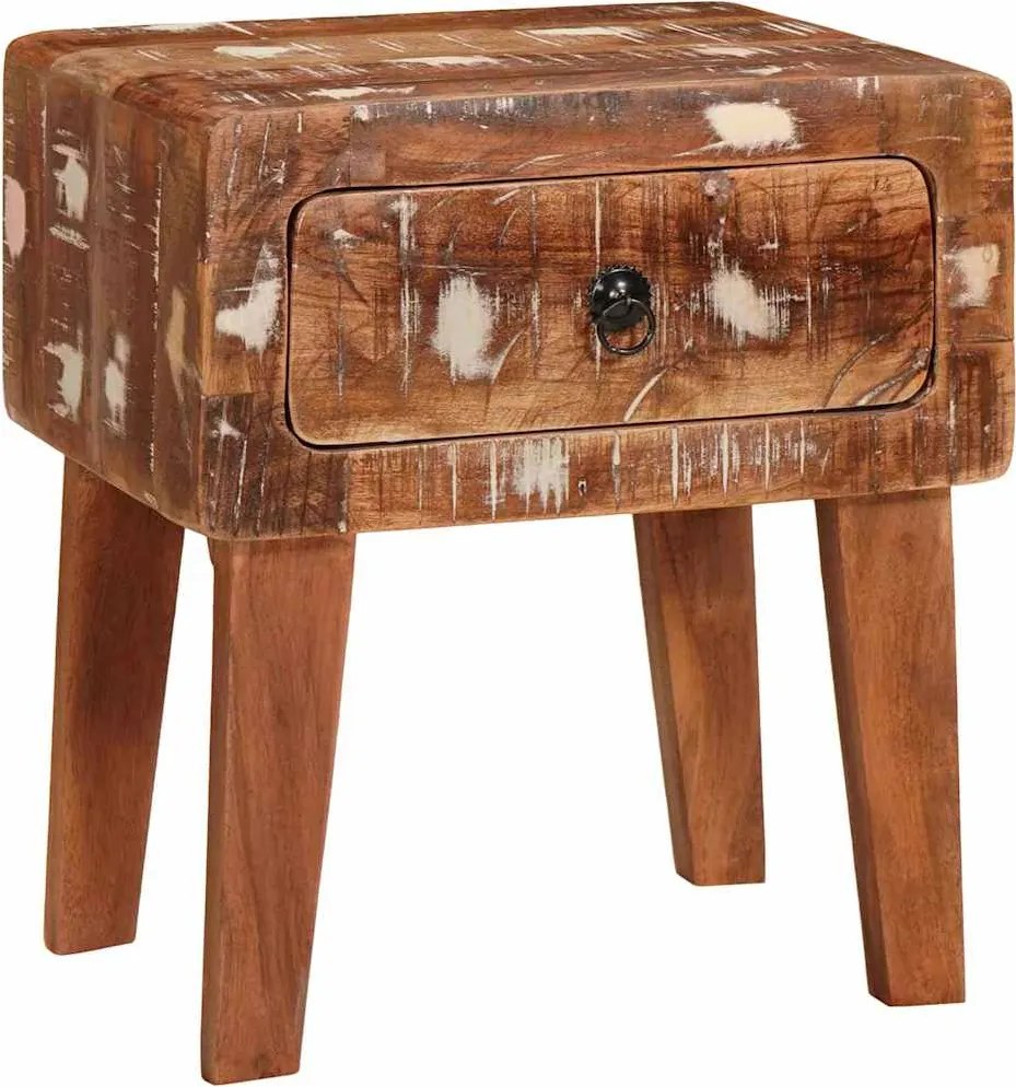 vidaXL Végasztal Barna 40 x 32 x 46 cm Szilárd Újrahasznosított Fa