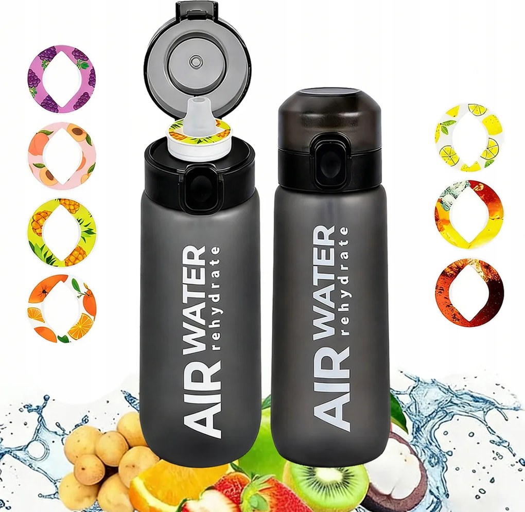 Ízesített 750 ml-es vizes palack 7 kapszulával Cukor- és kalóriamentes