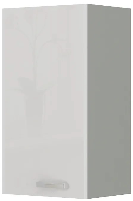 Felső konyhaszekrény Brunea 40 G-72 1F (szürke + fényes fehér). 1024989
