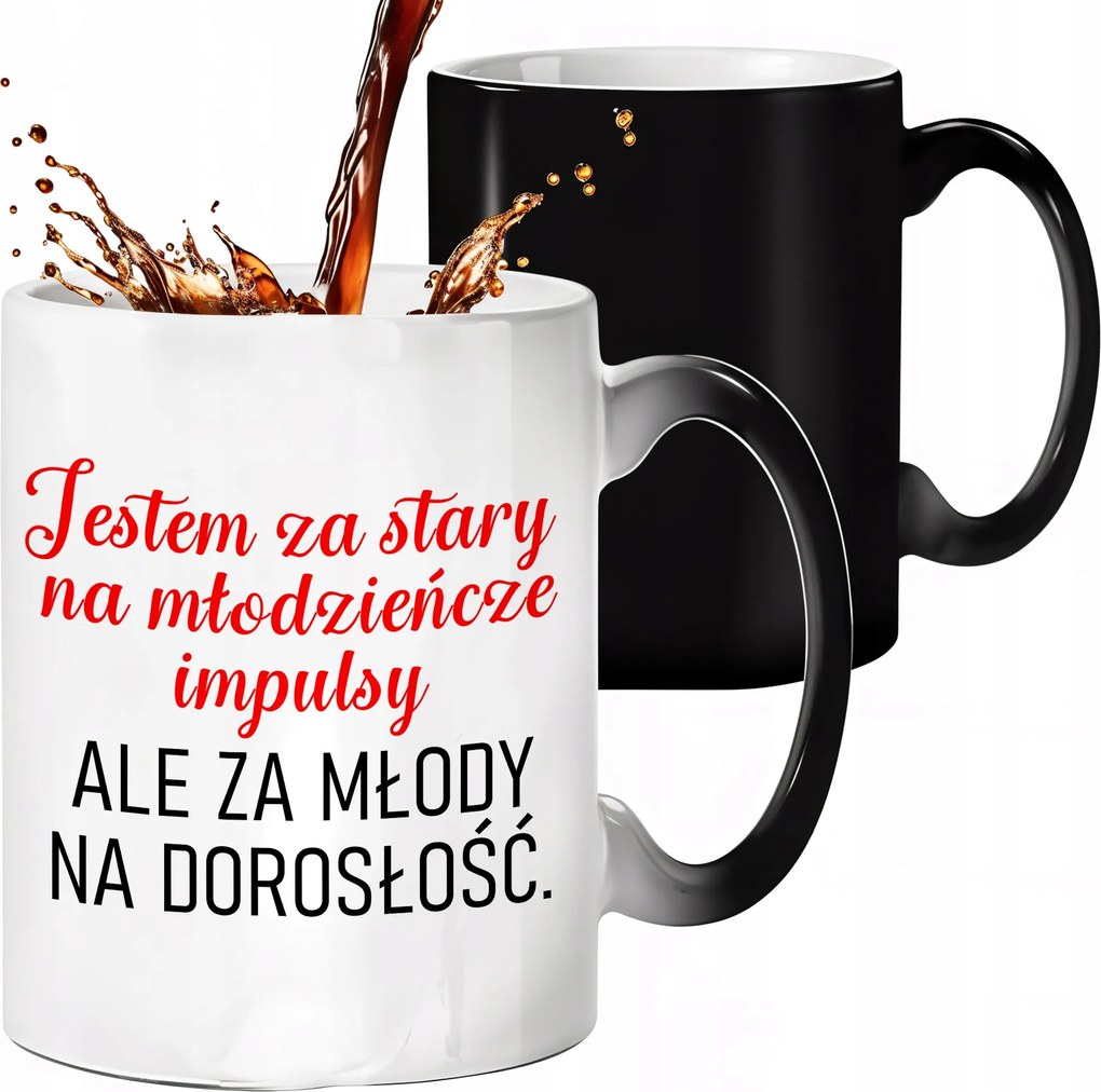 Mágikus Bögre Fekete Matt Fiatalon Felnőttkorra Ajándék Lányoknak