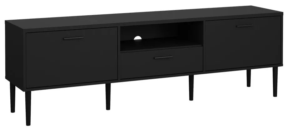 Fekete TV-állvány 177x57 cm Media – Tvilum