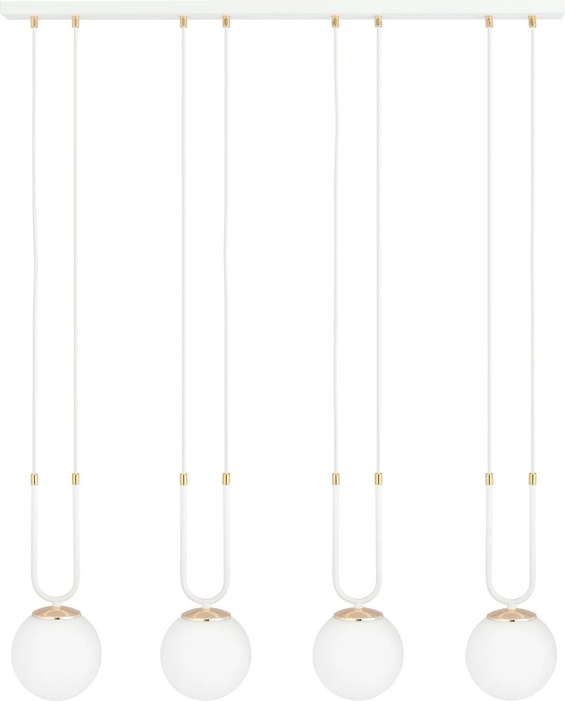 Emibig modern függeszték glam fehér emi1115/4