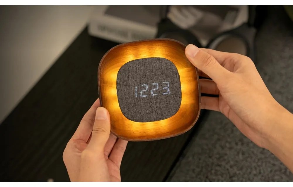 Digitális ébresztőóra Lumos Walnut – Gingko