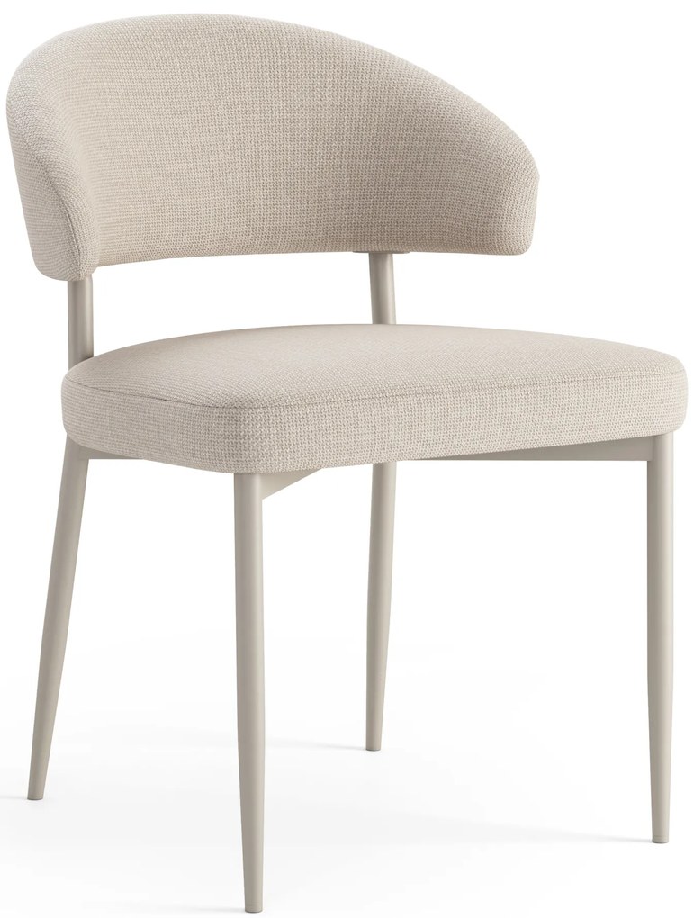 MAZZONI EXPORT IRIS Bézs (Basel 24 szövet)/szürke-bézs váz (cashmere) - MODERN KÁRPITOZOTT SZÉK BOHO STÍLUSÚ NAPPALIBA/ÉTKEZŐBE