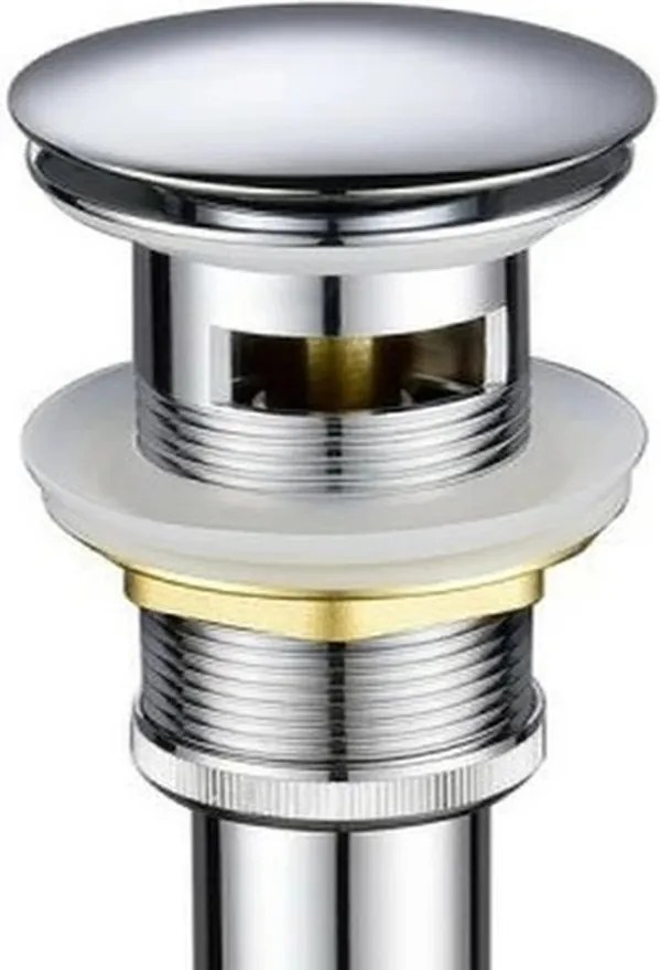 Klikk - klakk leeresztő - KEREK - KRÓM - túlfolyós modókagylóhoz - 5/4" - Ø 67 mm