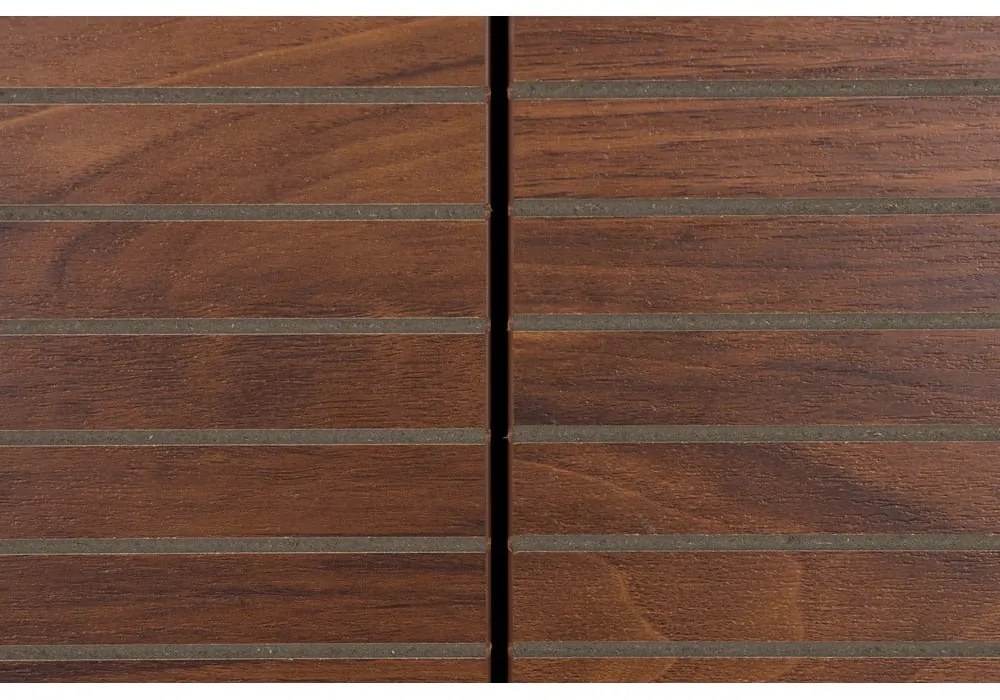 Barna szekrény diófa dekorral 80x130x40 cm Stripes – White Label