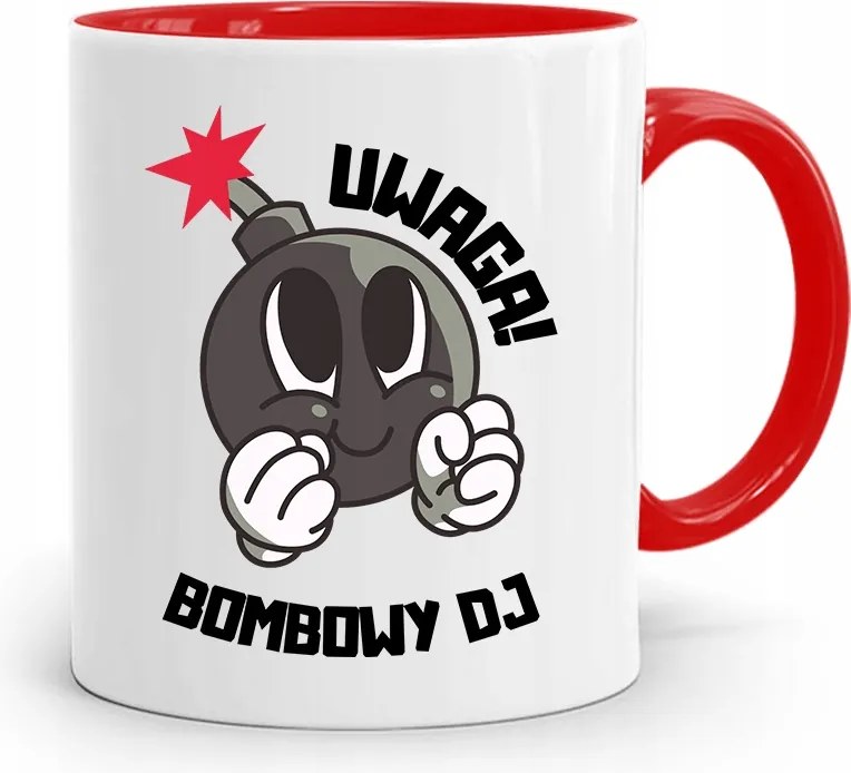 Dja Zene Bögre Piros Figyelem Bomba Dj nyomtatott fényképpel