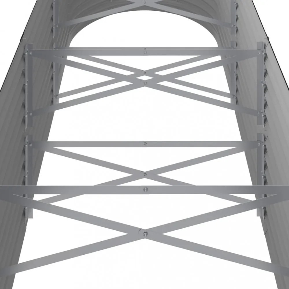 antracitszürke horganyzott acél kerti magaságyás 296x80x68 cm