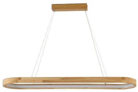 Brilagi - kábeles LED csillár UMEA WOOD LED/40W/230V 90x22 cm kaucsukfa