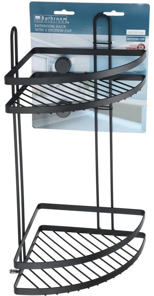Bathroom Solutions Fürdőszoba sarokpolc 2 polc 25x 18 x 37 cm