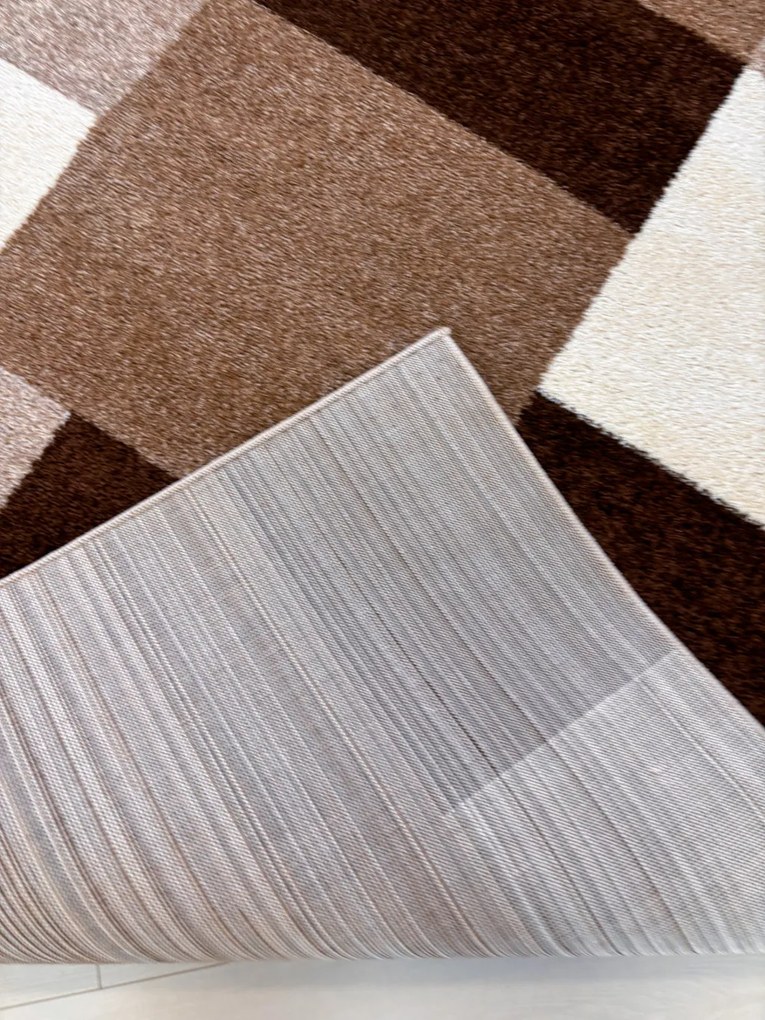 Nora 6921 barna modern szőnyeg 60 cm-es szett