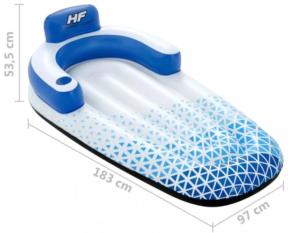 Bestway Hydro-Force kék úszó nyugágy 183 x 97 cm