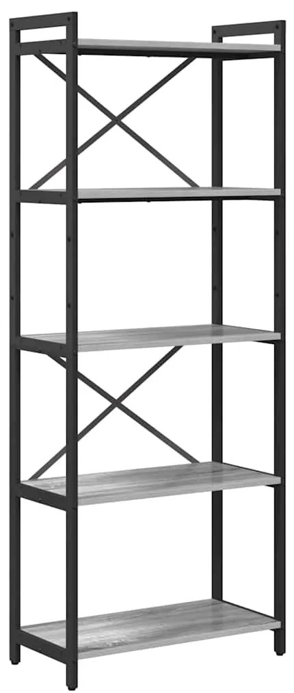 Könyvszekrény Szürke sonoma 60 x 30 x 153 cm Faanyag