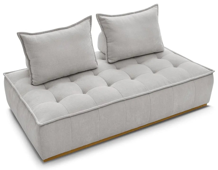 Világosszürke zsenília kanapé 175 cm Elisa – Bobochic Paris