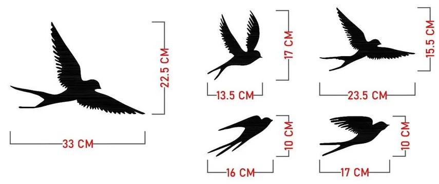 Fém fali dekoráció, Crow
