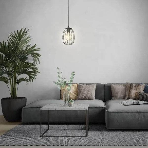 Kábelcsillár 1xE27/60W/230V fekete