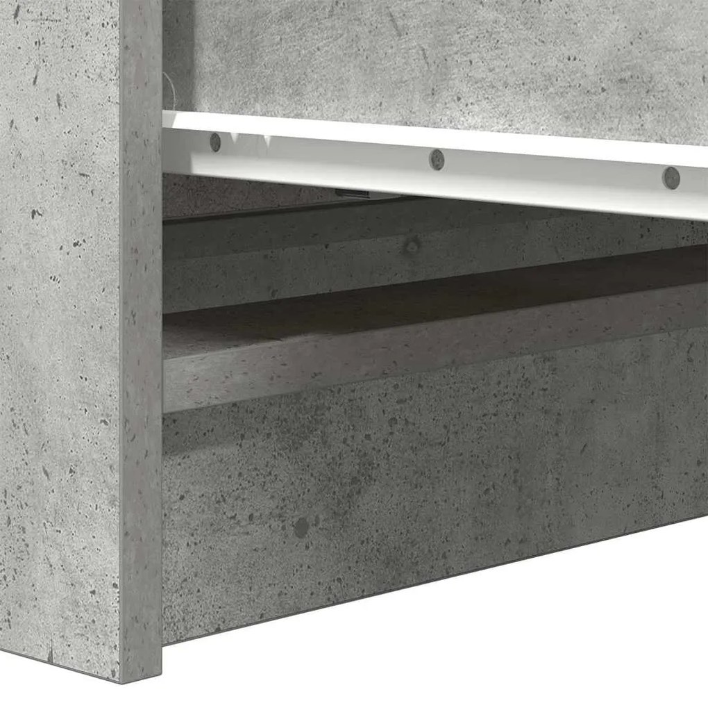 betonszürke szerelt fa tálalószekrény 80x35x76 cm